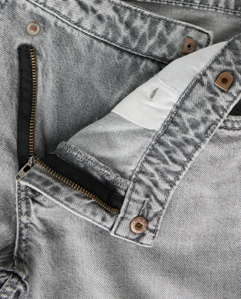 Jeans Wide para Menina Cinzento-claro-5