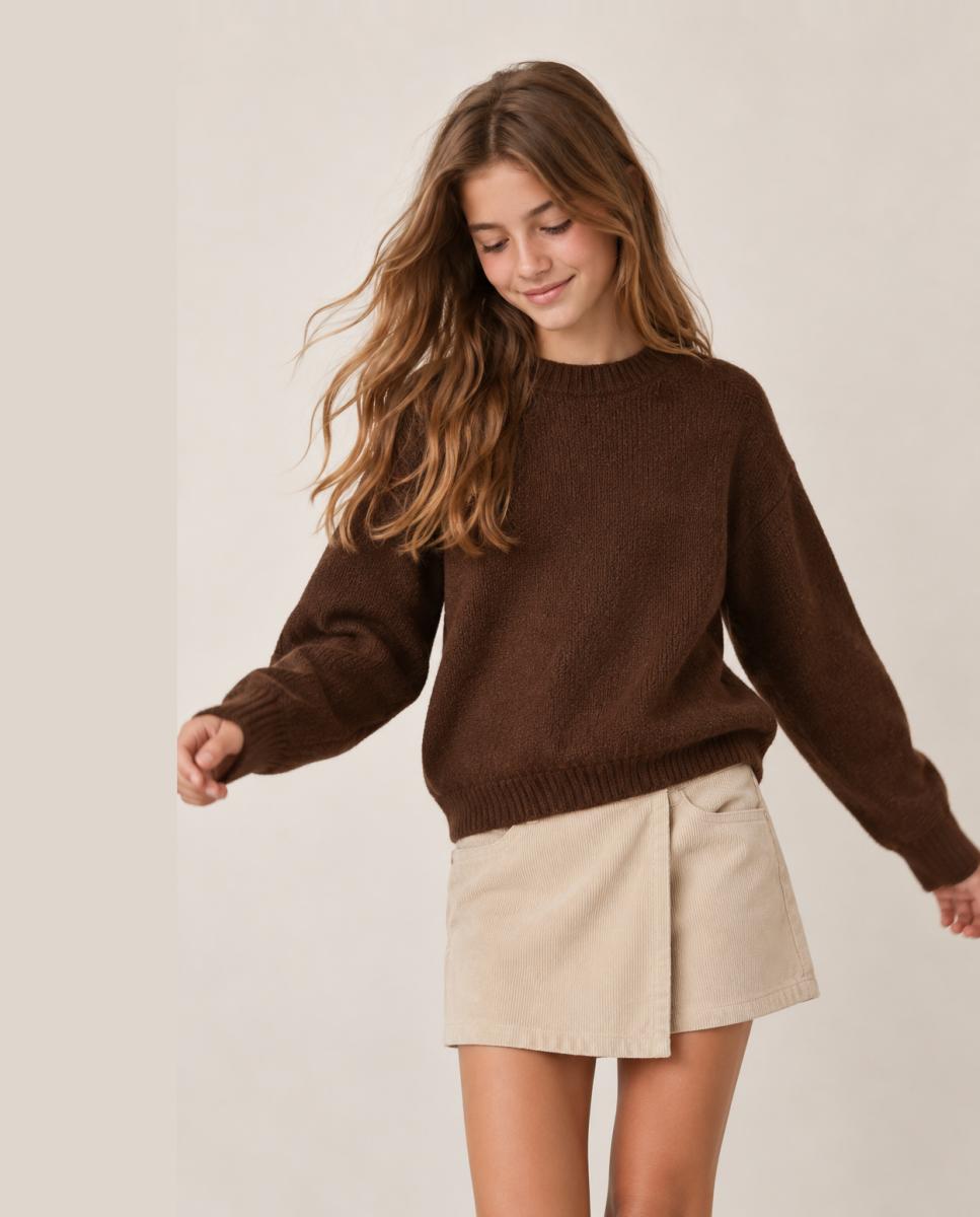 Imagen 0 de Falda pantalón de pana Beige
