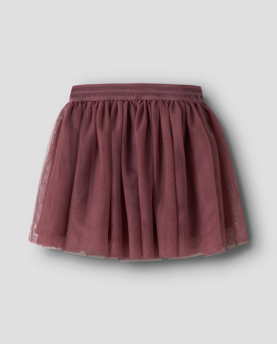 Saia de Tule Bordeaux-3