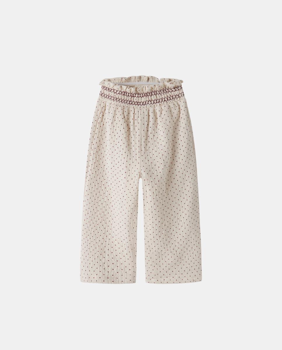 Pantalón wide de lunares - name it - Crema Crema-3