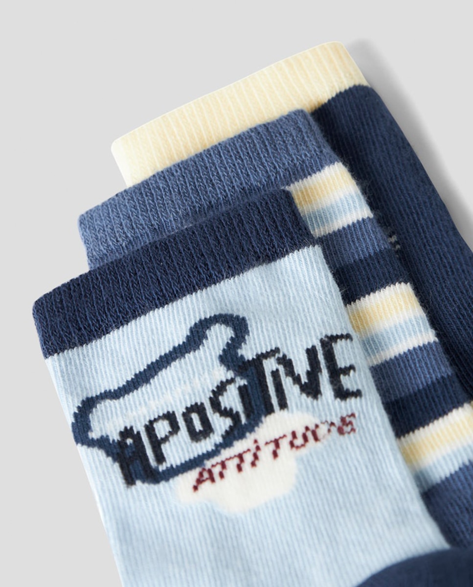 Pack de 3 Pares de Meias name it Azul-4