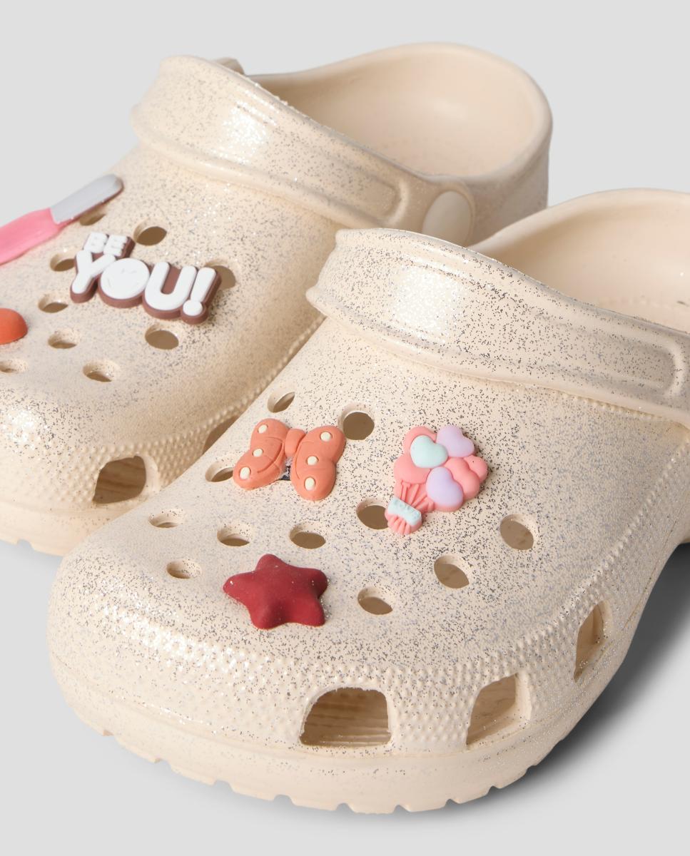 Sandálias Clogs Creme-3