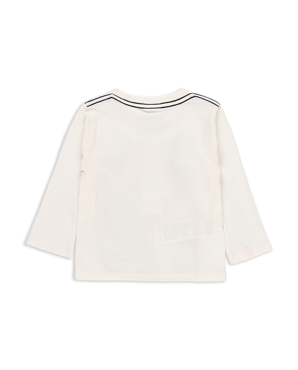 Camisola de Manga Comprida em Algodão Boboli Branco-2
