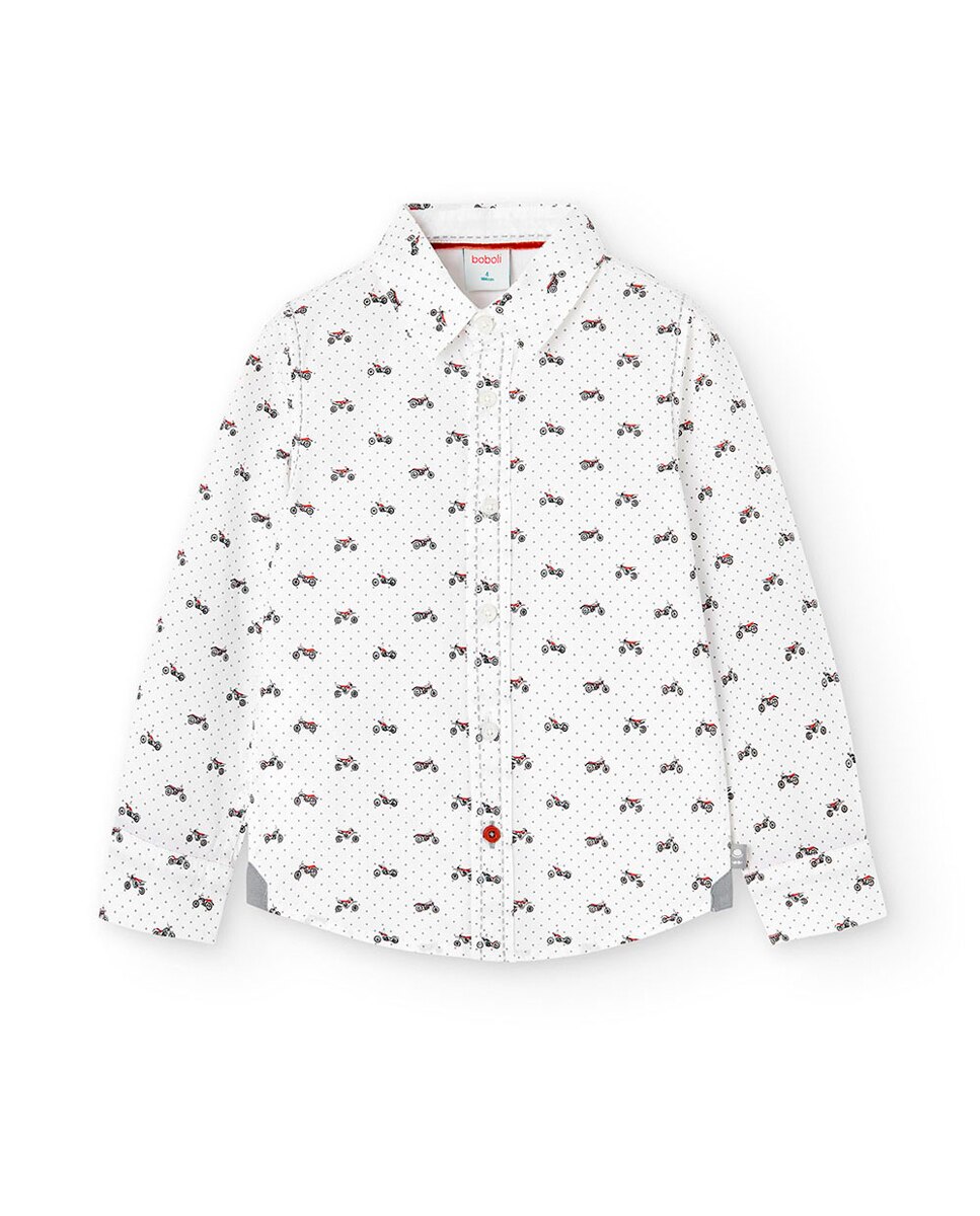 Imagem 0 de Camisa com Micro Estampado e Manga Comprida