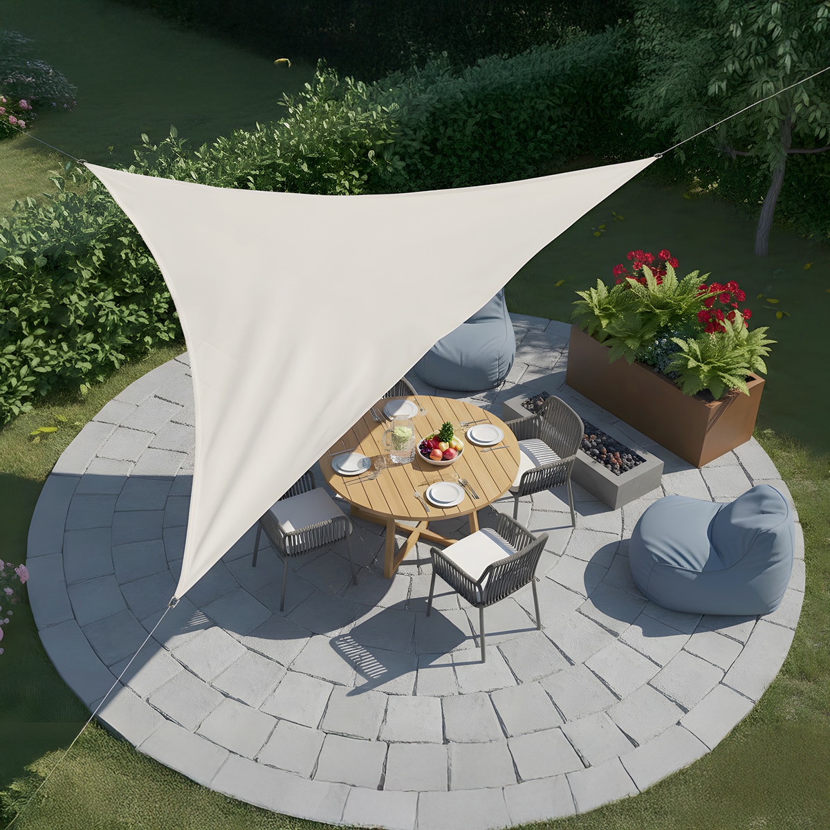 Toldo Vela Triangular 3m, SunnyVela 3T Beige-6
