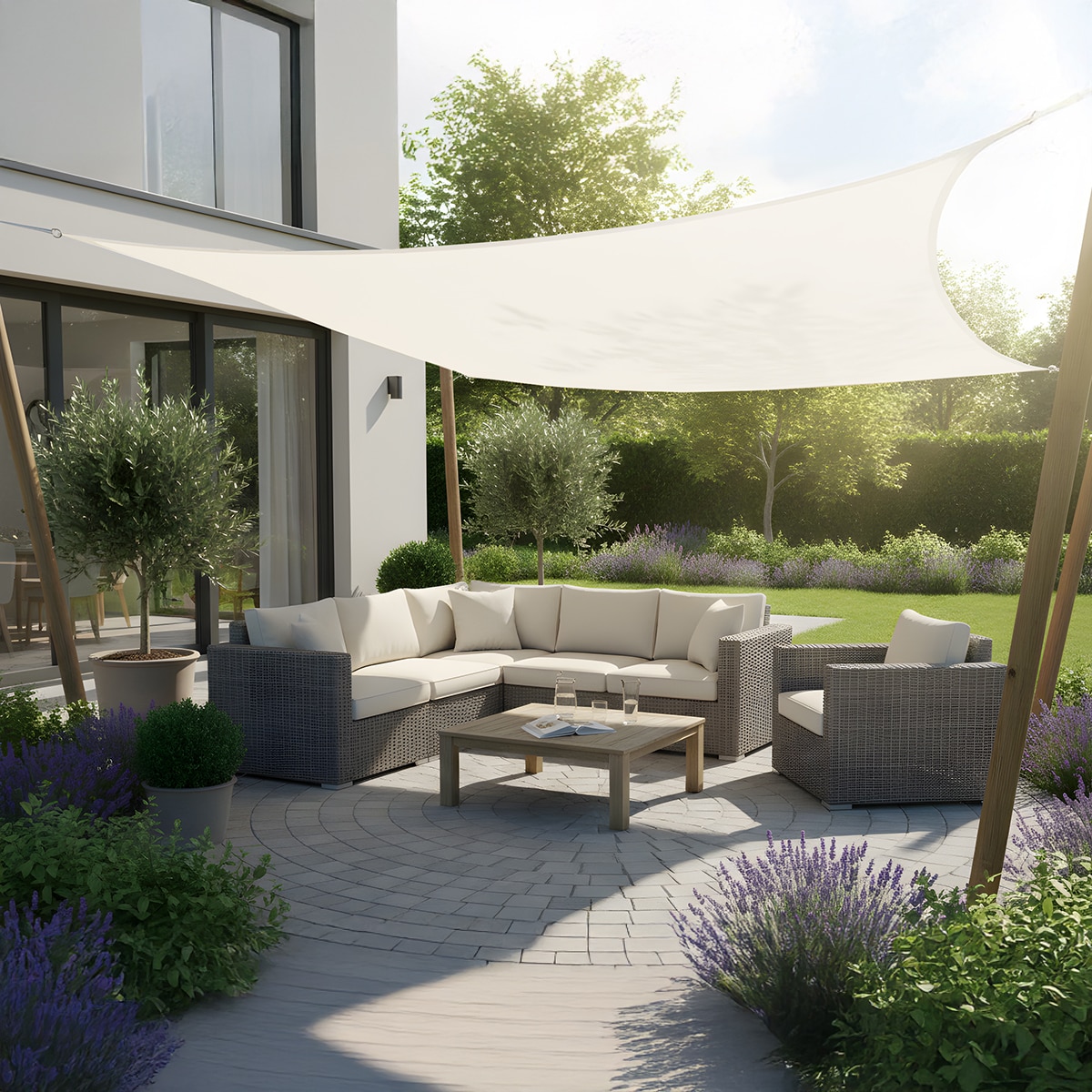 Toldo Vela 2x2m, SunnyVela 2C Beige-7