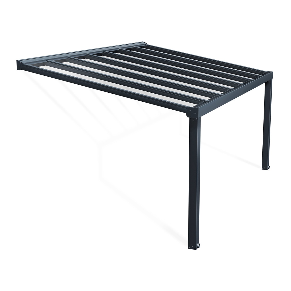 Pérgola Adosada Aluminio Stockholm Gris oscuro-1