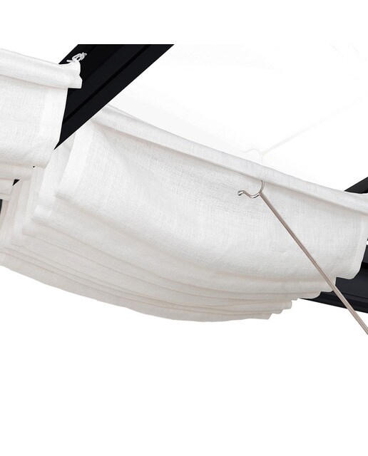 Kit Cortinas para Pérgola Stockholm - Blanco 341 x 805 cm - Incluye 11 sets Blanco-2