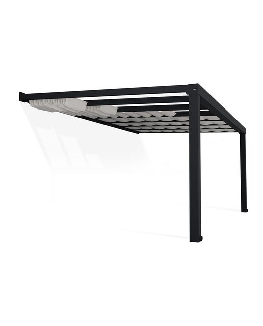 Kit Cortinas para Pérgola Stockholm - Blanco 341 x 805 cm - Incluye 11 sets Blanco-4