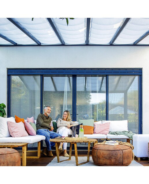 Kit Cortinas para Pérgola Stockholm - Blanco 341 x 805 cm - Incluye 11 sets Blanco-10