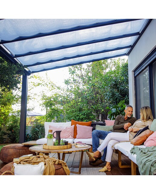 Kit Cortinas para Pérgola Stockholm - Blanco 341 x 805 cm - Incluye 11 sets Blanco-11