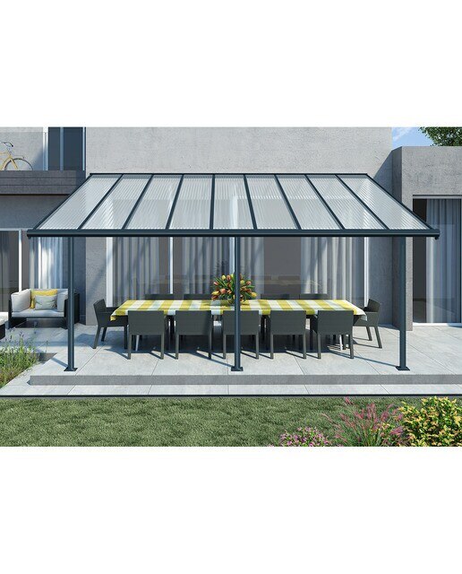 Pérgola Adosada Aluminio Olympia - Gris oscuro 295 x 980 cm Gris oscuro-4