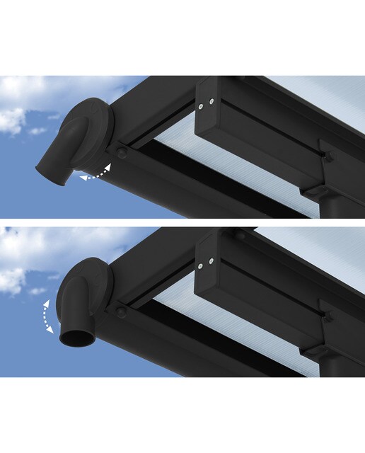 Pérgola Adosada Aluminio Olympia - Gris oscuro 295 x 980 cm Gris oscuro-6
