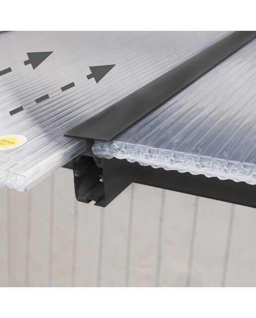 Pérgola Adosada Aluminio Olympia - Gris oscuro 295 x 980 cm Gris oscuro-8