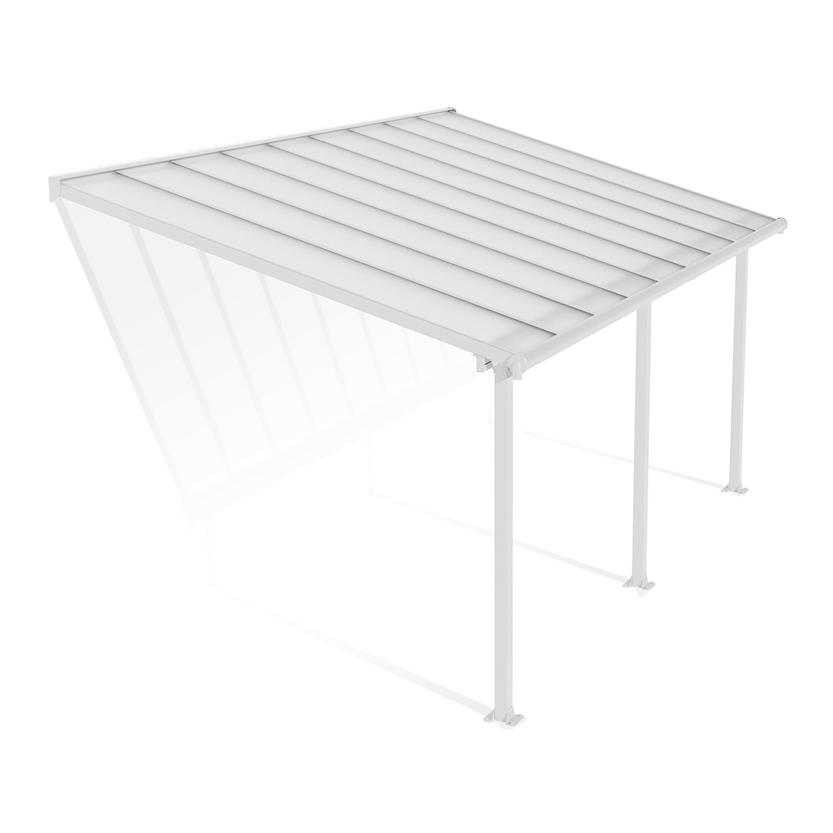 Pérgola Adosada Aluminio Olympia Blanco-1