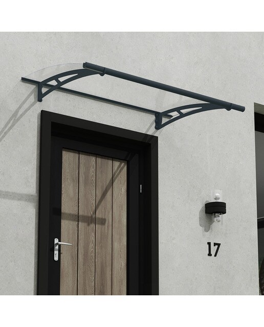 Marquesina para Puerta Aquila 150,5x91,5 cm Gris oscuro-3