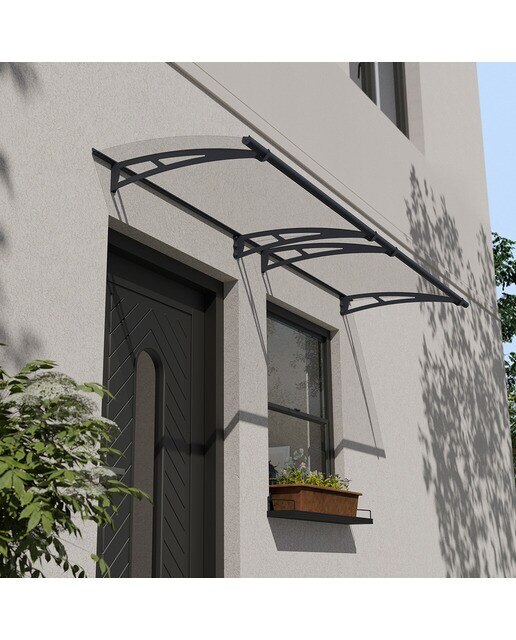 Marquesina para Puerta Aquila 302x91,5 cm Gris oscuro-3