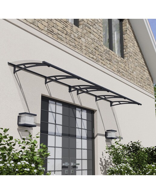 Marquesina para Puerta Aquila 412x91,5 cm Gris oscuro-2