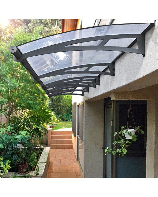 Marquesina para Puerta Aquila 412x91,5 cm Gris oscuro-4