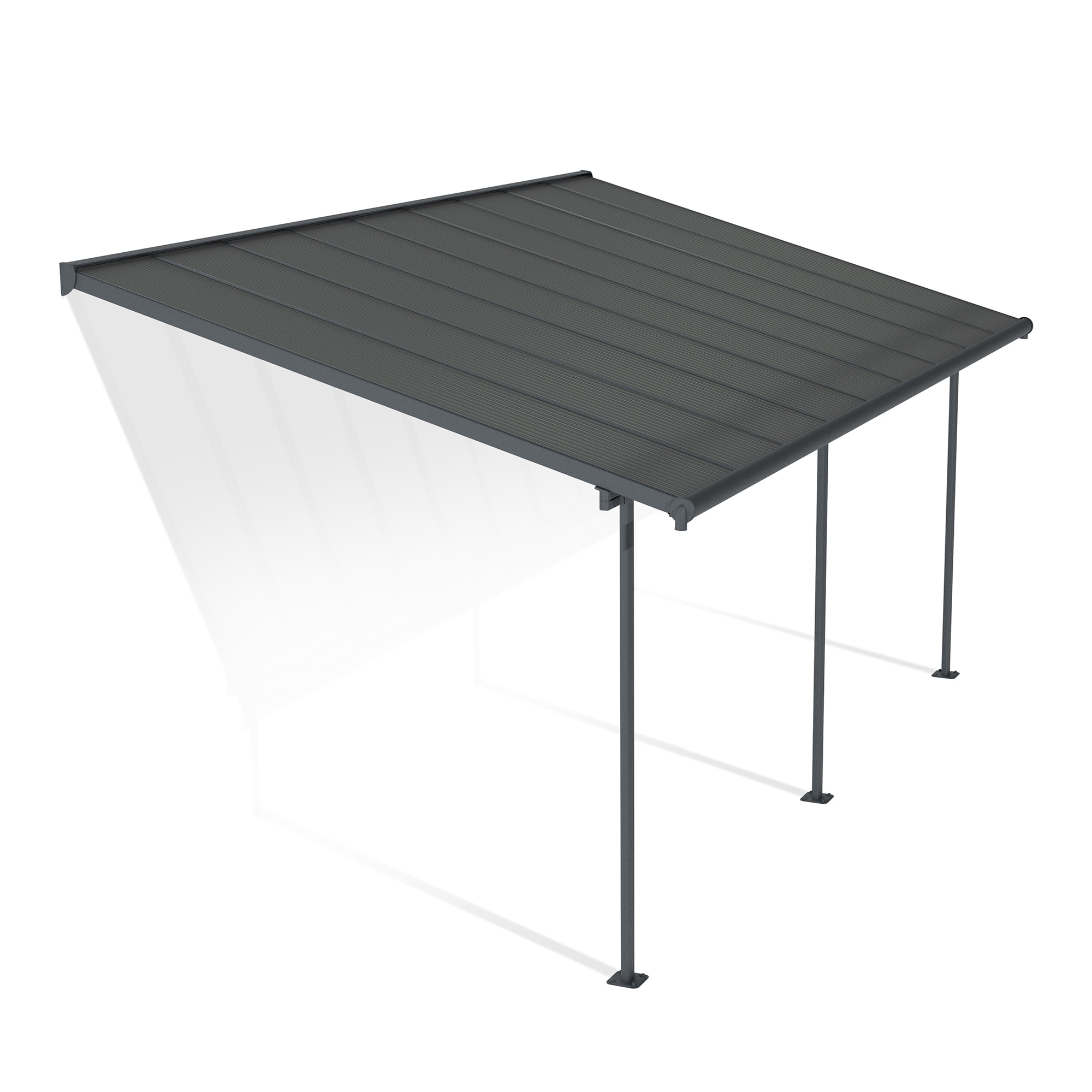Pérgola Adosada Aluminio Capri Gris oscuro-1
