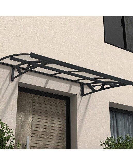 Marquesina para Puerta Canopy Amsterdam 223,5x139 cm Gris oscuro-2
