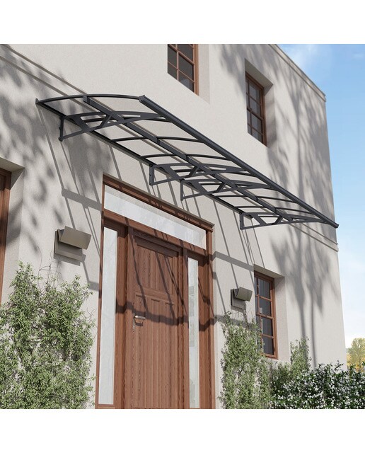 Marquesina para Puerta Canopy Amsterdam 447x139 cm Gris oscuro-2