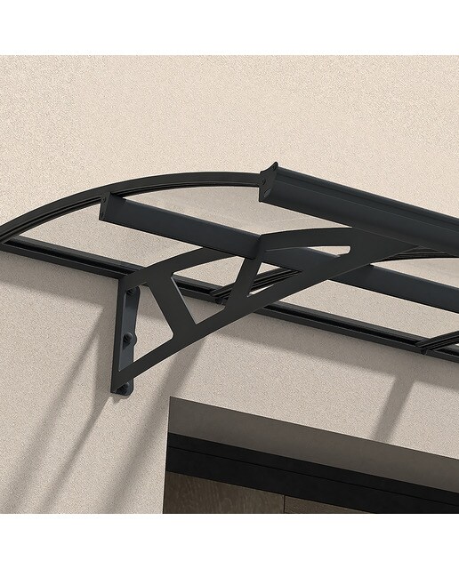 Marquesina para Puerta Canopy Amsterdam 447x139 cm Gris oscuro-3