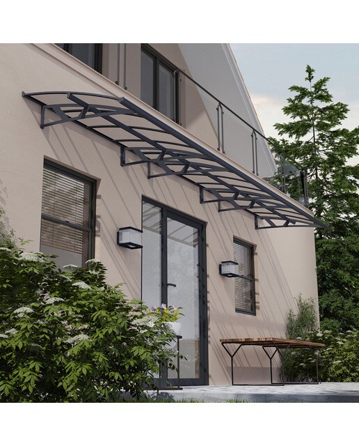 Marquesina para Puerta Canopy Amsterdam 670,5x139 cm Gris oscuro-2