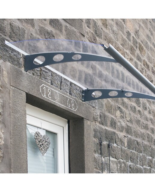 Marquesina para Puerta Canopy Garamond 135,5x90,5 cm Gris oscuro-3