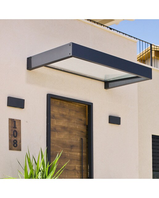 Marquesina para Puerta Canopy Sophia 160x95 cm Gris oscuro-3