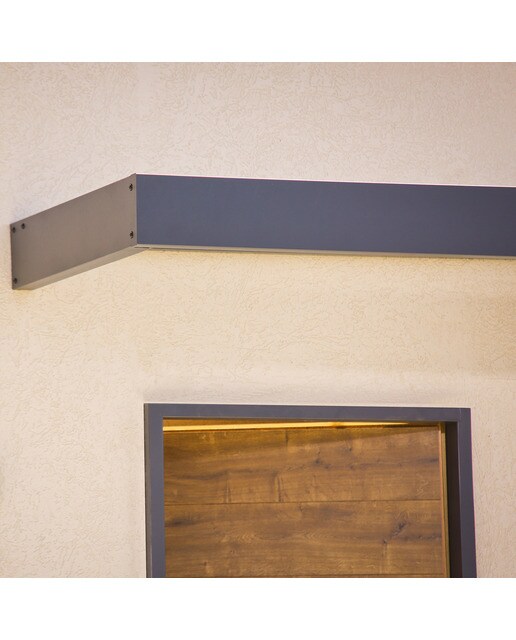 Marquesina para Puerta Canopy Sophia 215x95 cm Gris oscuro-3