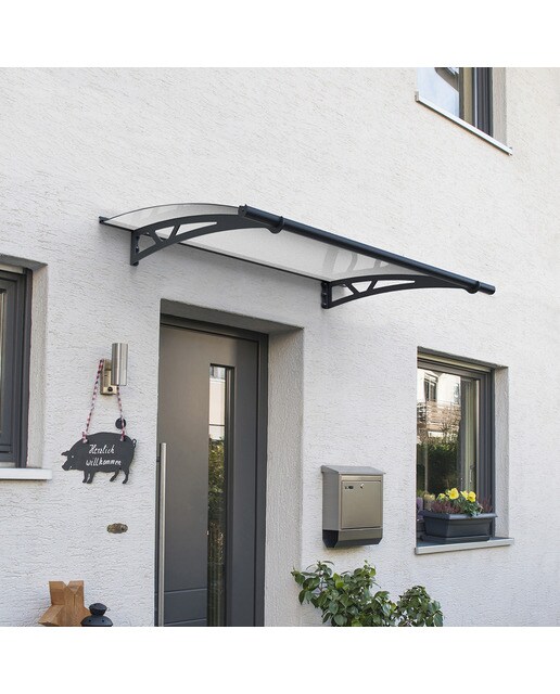 Marquesina para Puerta Canopy Altair 150,5x91,5 cm Gris oscuro-2