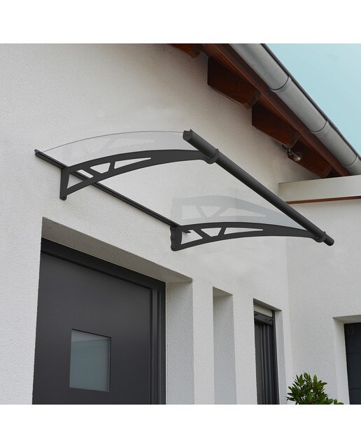 Marquesina para Puerta Canopy Altair 150,5x91,5 cm Gris oscuro-3