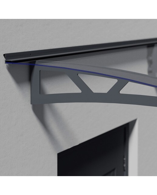 Marquesina para Puerta Canopy Altair 150,5x91,5 cm Gris oscuro-5