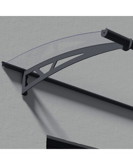 Marquesina para Puerta Canopy Altair 150,5x91,5 cm Gris oscuro-6