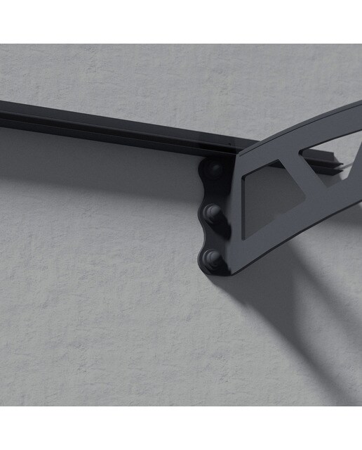 Marquesina para Puerta Canopy Altair 150,5x91,5 cm Gris oscuro-7
