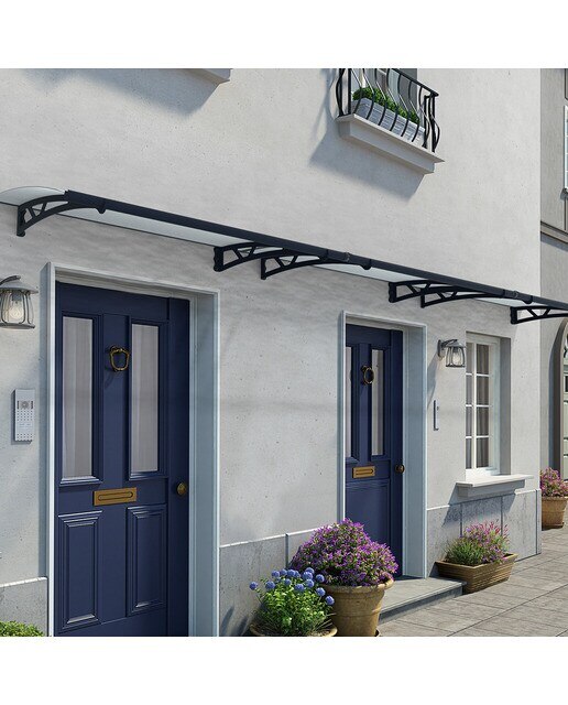 Marquesina para Puerta Canopy Altair 453,5x91,5 cm Gris oscuro-2