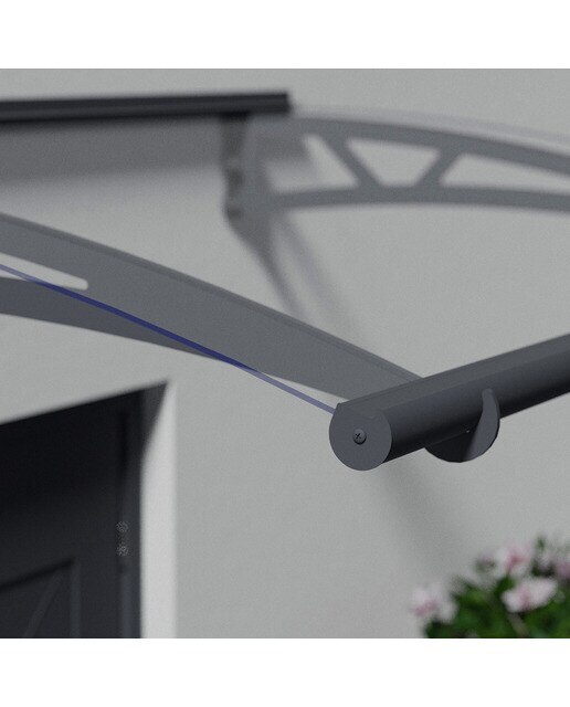 Marquesina para Puerta Canopy Altair 453,5x91,5 cm Gris oscuro-3