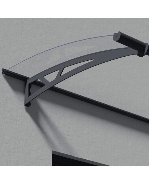 Marquesina para Puerta Canopy Altair 453,5x91,5 cm Gris oscuro-5