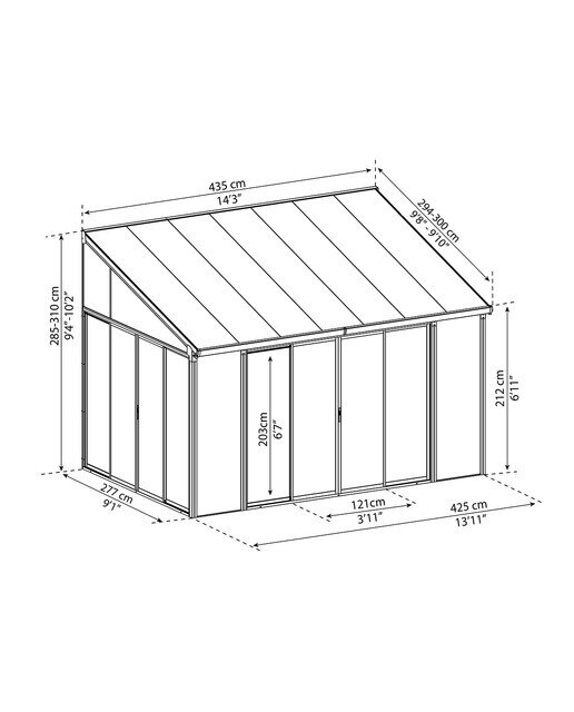 Veranda Aluminio San Remo 435 x 294 x 310 cm Blanco-7