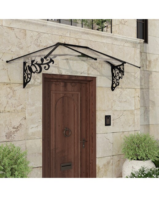 Marquesina para Puerta Lily XL 217x88 cm Negro-2