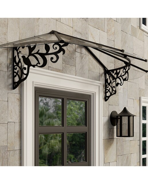 Marquesina para Puerta Lily XL 217x88 cm Negro-3