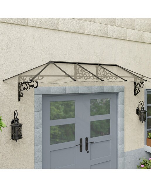 Marquesina para Puerta Lily XL 319x88 cm Negro-3