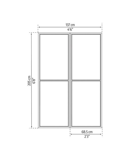 Kit Mosquitera Corredera para Puertas Veranda San Remo Blanco-4