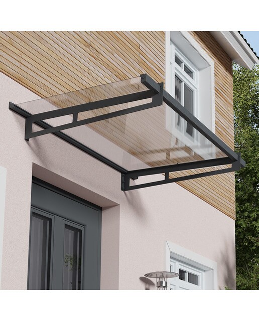 Marquesina para Puerta Canopy Bremen 150,5x93,5 cm Gris oscuro-2
