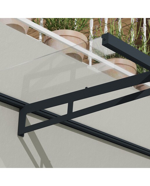 Marquesina para Puerta Canopy Bremen 150,5x93,5 cm Gris oscuro-6