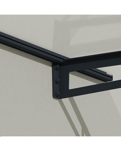 Marquesina para Puerta Canopy Bremen 150,5x93,5 cm Gris oscuro-7