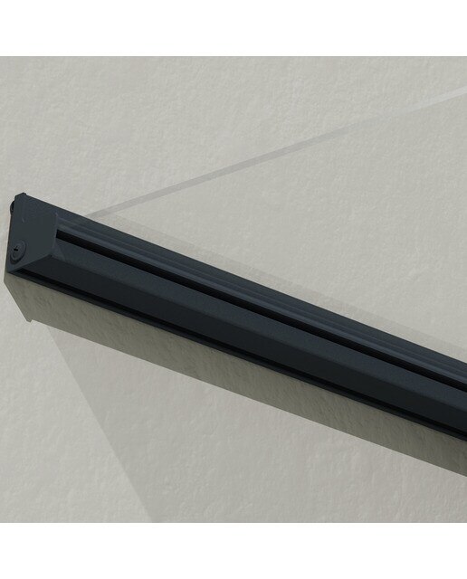 Marquesina para Puerta Canopy Bremen 205,5x93,5 cm Gris oscuro-6