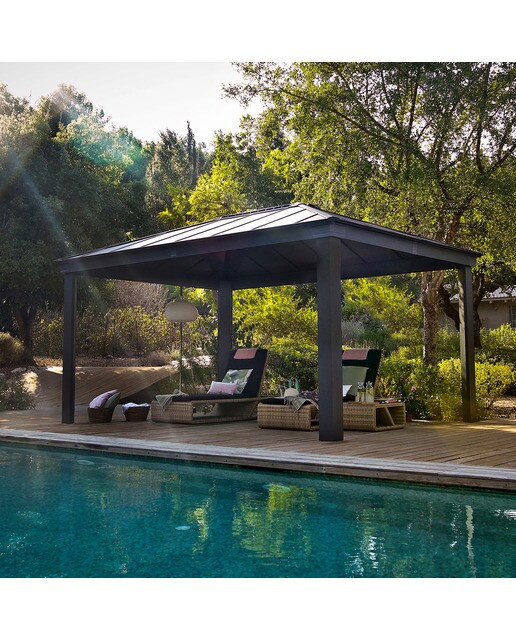 Cenador Aluminio Dallas 487 x 363 cm Gris oscuro-4