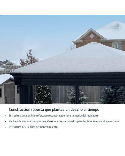 Cenador Aluminio Dallas 487 x 363 cm Gris oscuro-20